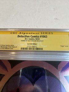 Detective Comics Batman (2022) # 1063 (CGC 9.8 SS)  Signed Alex Sinclair 1:50