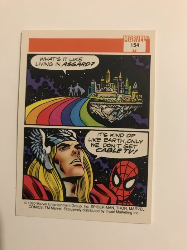 SPIDER-MAN PRESENTS THOR #154 card : 1990 Marvel Universe Series 1, NM/M