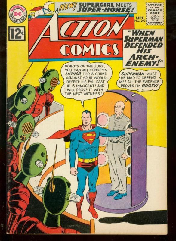 ACTION COMICS #292 DC SUPERMAN 1'2 SUPERGIRL SUPERHORSE FN/VF