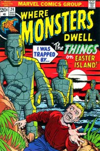 Where Monsters Dwell #24 VG ; Marvel | low grade comic Easter Island