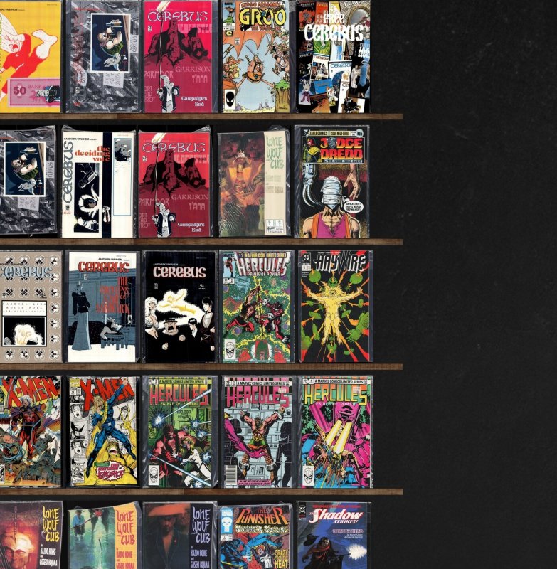 Huge Lot 160+ Comics with Cerebus, Haywire, Hercules, Deathlok, Hex & More!