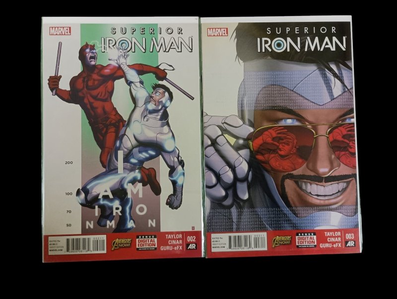 Superior Iron Man #1-9 Run Lot Marvel Comics 2015 VF