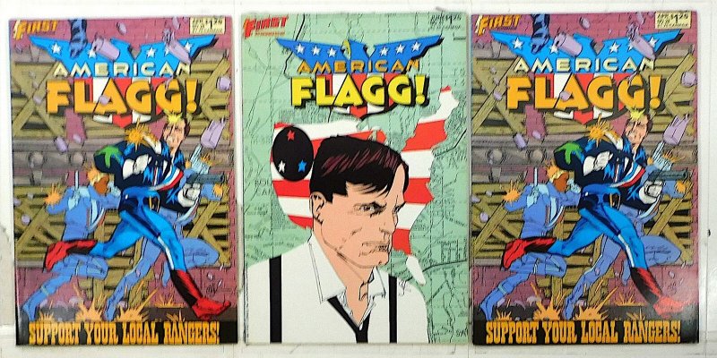 American Flagg! Lot of 3 #28 x2, 41 (1986) First Comics 1st Print Comic Books