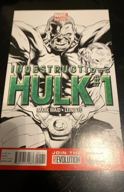 INDESTRUCTIBLE HULK #1 - Marvel Now! - QUESADA Sketch VARIANT COVER