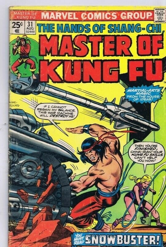 Master of Kung Fu #31 ORIGINAL Vintage 1975 Marvel Comics Shang Chi