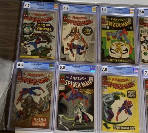 Amazing Spider-man 1 2 3 4 5 6 7 8 9 10 11 12-50 All Cgc 4.0 5.0 6.0 7.0 8.0 8.5 