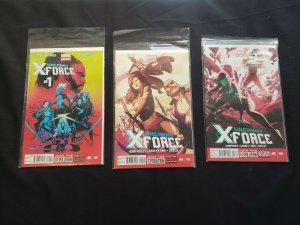 UNCANNY X-FORCE 3PC (VF/NM) ISSUES #1-3, BISHOP IS BACK, PSYLOCKE 2013