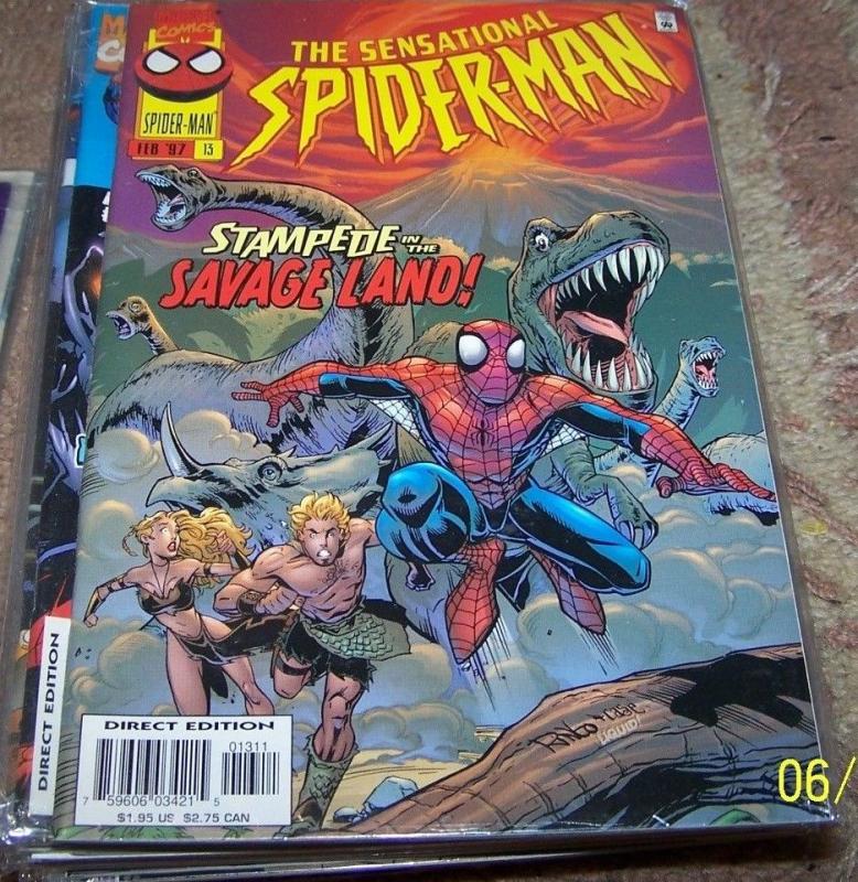 SENSATIONAL SPIDER-MAN COMIC # 13  1996  Marvel  KA-ZAR SAVAGE LAND SHIELD