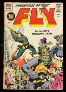 THE FLY #2 1959-WRECKING CREW-ARCHIE-ROBOTS-KIRBY ART VG