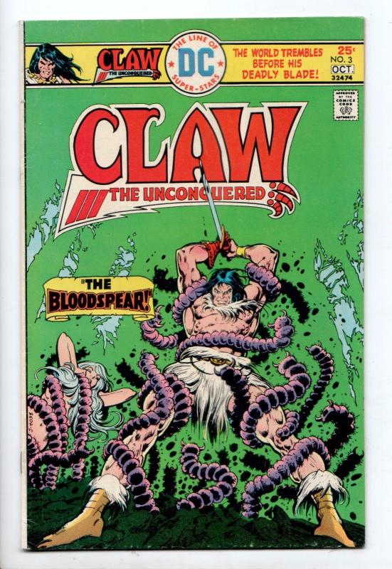 Claw the Unconquered #3 - The Bloodspear (DC, 1975) - FN/VF