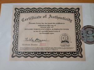 WildCats #1 Dynamic Forces Variant /w COA ~ NEAR MINT NM ~ 1999 WildStorm Comics