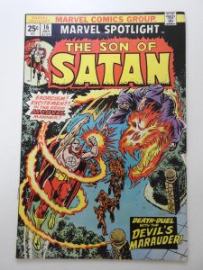 Marvel Spotlight #16 (1974) W/ The Son of Satan! MVS Intact Solid Fine Condition