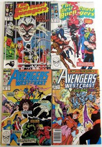 West Coast Avengers Lot 4 #34, 37, 49, 53 1988 Marvel Scarlet Witch Comics