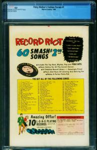 PATSY WALKER'S FASHION PARADE #1 CGC 8.0 1966-MARVEL 2015975003