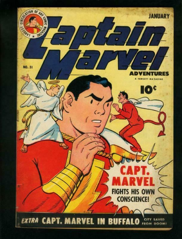 CAPTAIN MARVEL ADV #31-CAPTAIN FIGHTS OWN CONSCIENCE VG/FN