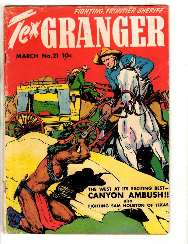 Tex Granger # 21 VG/FN Golden Age Comic Book 1948 Western Cowboys JL14