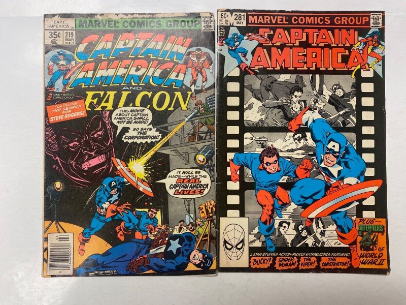 4 Captain America MARVEL comic books #219 281 301 303 58 KM15