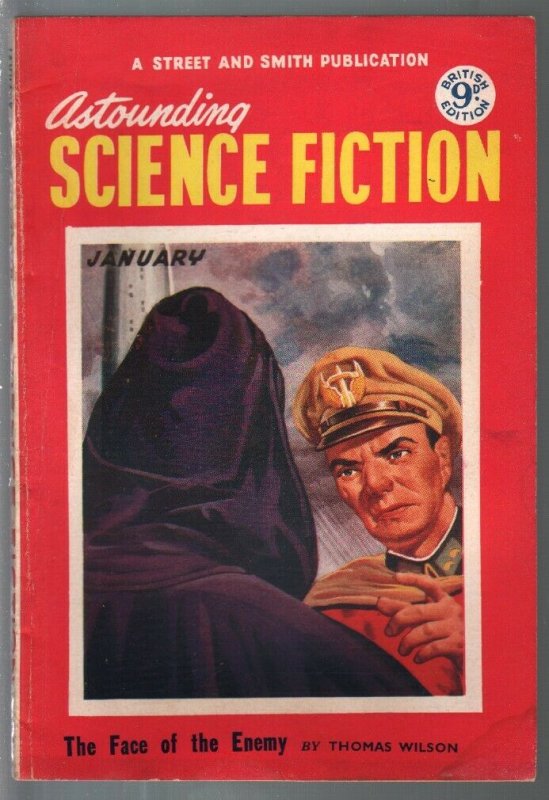 Astounding Science Fiction British Edition 1/1953-sci-fi pulp fiction-VG