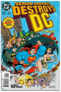 SERGIO ARAGONÉS DESTROYS DC - and then he MASSACRES MARVEL!  2 Hilarious Issues