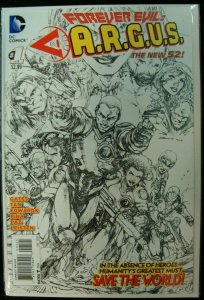 DC Forever Evil Argus #1 B&W Sketch 1:25 Variant Cover