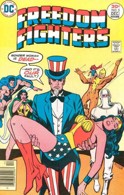 Freedom Fighters #5 VG ; DC | low grade comic Uncle Sam Wonder Woman