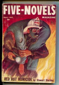 Five-Novels 11/1947-Dell-Firefighter cover & story-Adventure & mystery pulp-G...