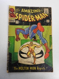 The Amazing Spider-Man #35 (1966) FR/GD Condition 5 extra staples added