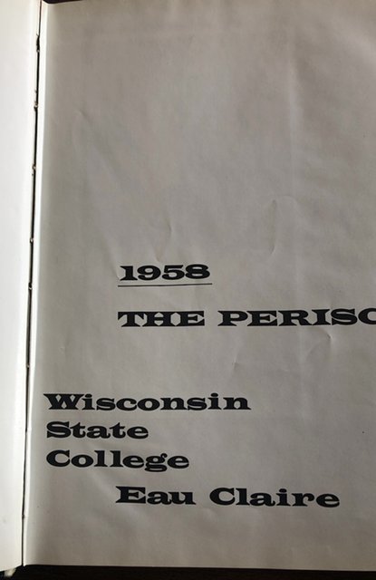 58 Periscope-1958 Wisconsin state college Auclair yearbook,unmarked