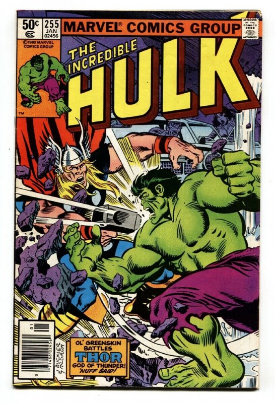 Incredible Hulk #255-1980-Thor battle issue-1980 | Comic Books - Bronze ...