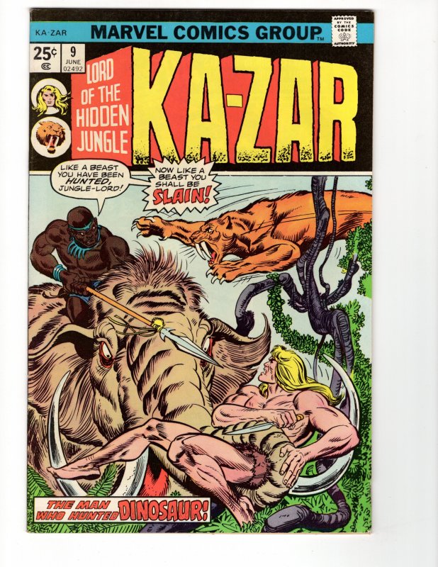 Ka-Zar #9 (7.0) 1972 Bronze Age Marvel ID66L