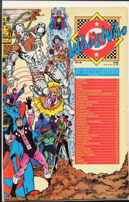 Who's Who: The Definitive Directory of the DC Universe #5 (1985) Branx W...