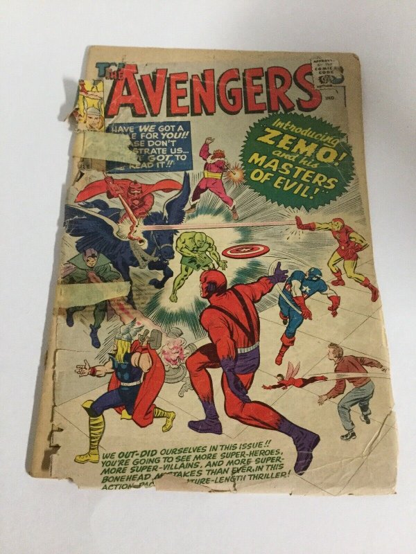 Avengers 6 Coverless Marvel Comics Silver Age