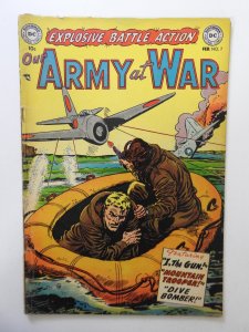 Our Army at War #7 (1953) GD Condition 2 in spine split