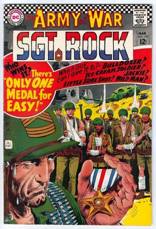 Our Army at War 178 Sgt. Rock strict VF 8.0 High-Grade B Many more War books