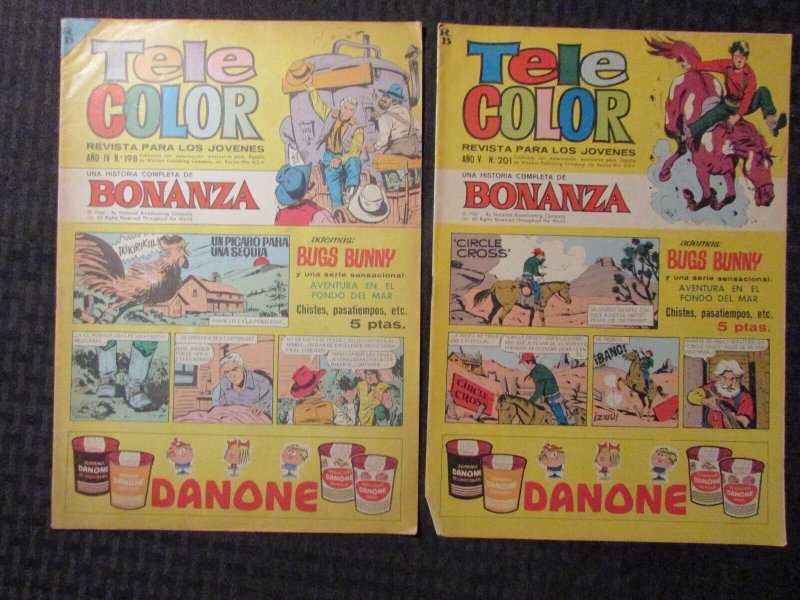 1966-tele-color-spanish-comic-section-198-201-vg-vg-bonanza-bugs