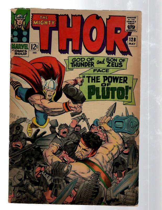 Mighty Thor # 128 VG Marvel Comic Book Loki Odin Asgard Sif Avengers Hulk RB8