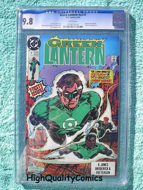 GREEN LANTERN #1, CGC 9.8, NM/M, Batman, White Pgs,1990, more CGC in store