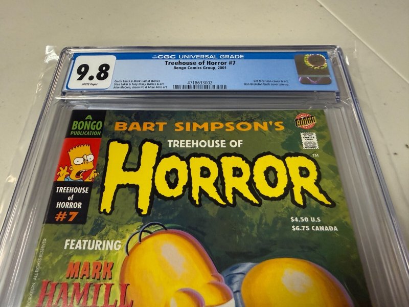 Treehouse Of Horror # 7 CGC Graded 9.8 Bongo Comic Book 2001 Mark Hamill JH30