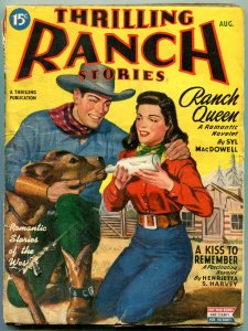 Thrilling Ranch Stories August 1945- Syl MacDowell- Henrietta Harvey VG