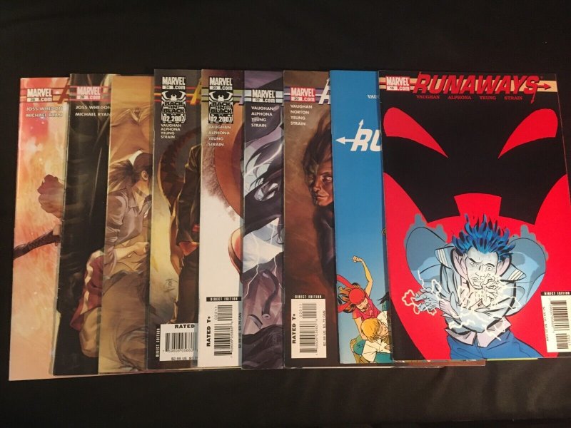 RUNAWAYS Vol. 2 #3, 4, 5, 7-12, 14, 15, 18, 20, 22-26, 28 VF Condition