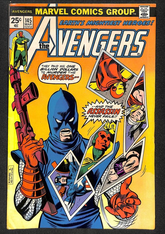 Avengers #145 FN+ 6.5 1st Assassin! Marvel Comics Thor Captain America