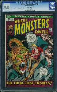 Where Monsters Dwell #13 (1972) CGC 9.0 VFNM