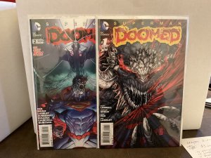 Superman Doomed  Complete 2 Issue Set  9.0 (our highest grade)  2014