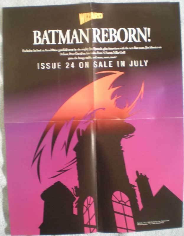 BATMAN REBORN Promo poster,  17x22, 1993, Unused, more in our store