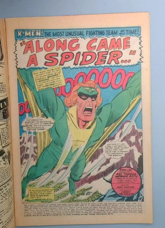 Uncanny X-Men #35 VG 1st Changeling Marvel Comics 1967