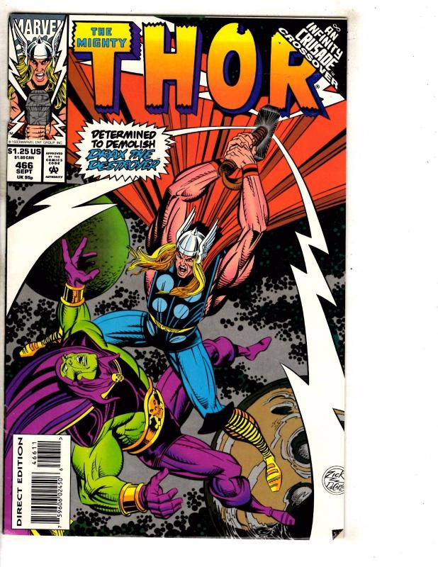 Lot Of 7 Mighty Thor Marvel Comic Books # 296 304 305 310 363 466 467 RM4