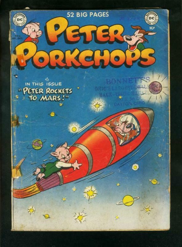 PETER PORKCHOPS #6 1950-DC COMICS-ROCKET COVER FR