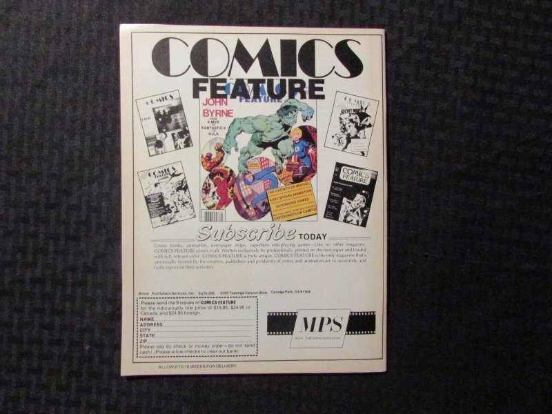 1986 COMICS FEATURE Magazine #48 FN 6.0 Marvel New Universe