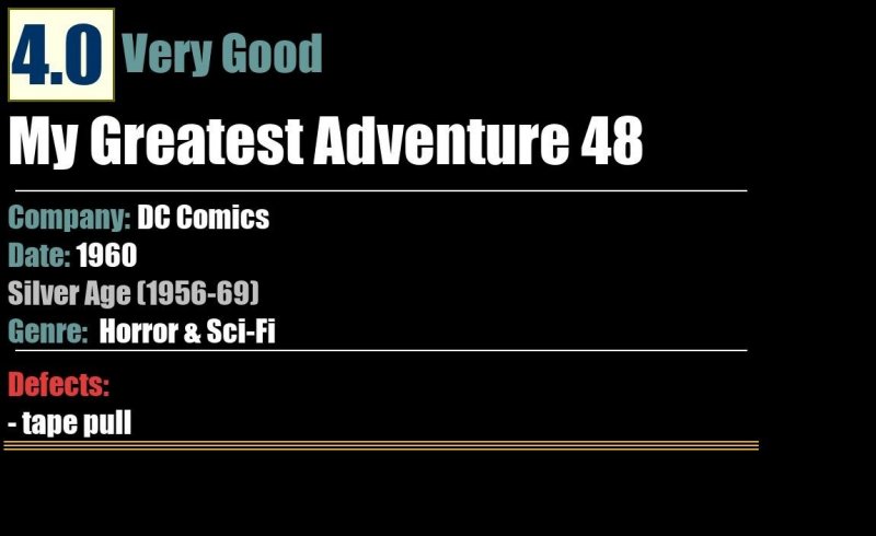 My Greatest Adventure 48 (1960) VG Silver Age DC Comics Sci-Fi
