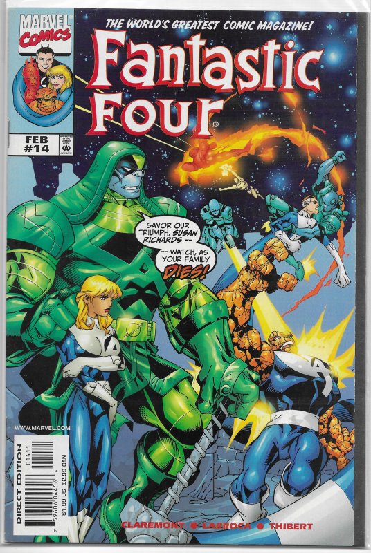 Fantastic Four (vol. 3, 1998) #14 VF Claremont/Larroca, Ronan